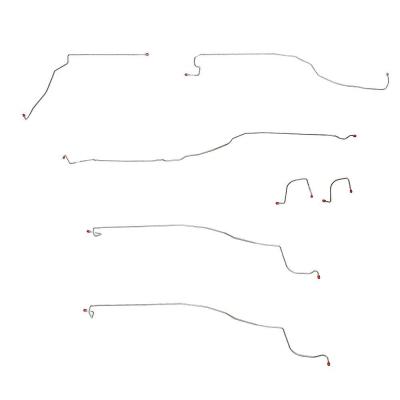 Front Brake Line Kit For 03-06 Chevy 1500 SUV 2WD w/ Coil Spring Front Suspension Front Brake Set non Traction Control 5 Port ABS Box Models Stainless Fine Lines