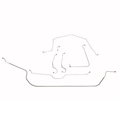 Brake Line Kit For 65 (late)-66 Corvette with Manual Brakes 1/4 Inch Intermediate Line Complete Stainless Fine Lines