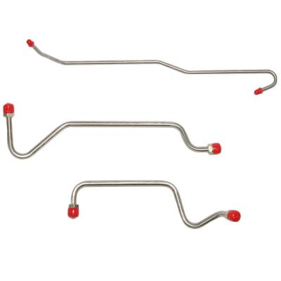 Pump to Carburetor Fuel Line For 68-69 Chevy Corvette 327/350CID 300/350 HP 4 BBL 3 Set Stainless Fine Lines