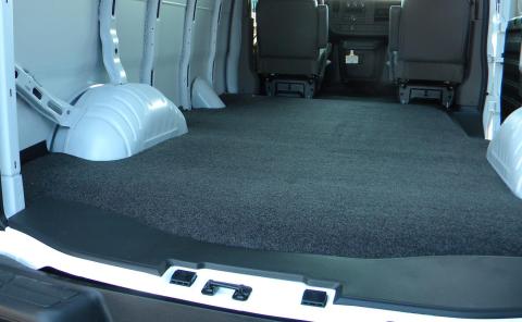 Vanrug Cargo Mat 15+ Ford Transit Mwb (FS) - 130 inch WB 3/4 Inch Closed Cell Foam Mat Size 114 1/2 Inch x 68 5/16 Inch Charcoal BedRug