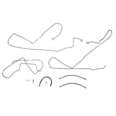 Fuel Line Kit For 84-86 Ford Mustang Intermediate Fuel Lines w/o Subframe Connectors Stainless Fine Lines