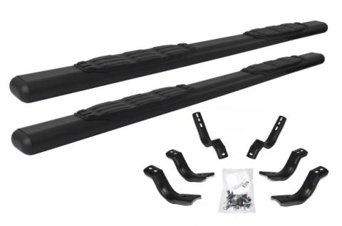 5 Inch 1000 Series Side Steps with Mounting Brackets Kit Textured Black 2009-2010 Dodge Ram 1500/2500/3500 Go Rhino