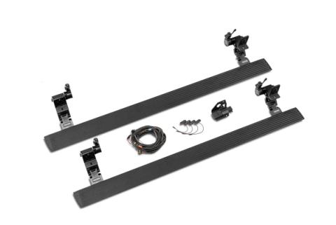 RealTruck VoltStep Electric Running Board Kit Textured Black 2007-2021 Toyota Tundra Crew Cab Go Rhino