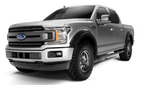 Black Extendafender Fender Flares Smooth Finish 4-Piece Set For 2018-2020 Ford F150 Bushwacker