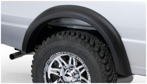 Black Extendafender Style Smooth Finish 4-Piece Fender Flare Set For 1993-2011 Ford Ranger Bushwacker