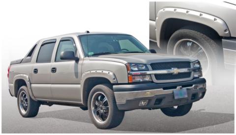 Pocket Style Fender Flare 4 PC Set For 2003-2006 Avalanche 1500/2500 Husky Liners