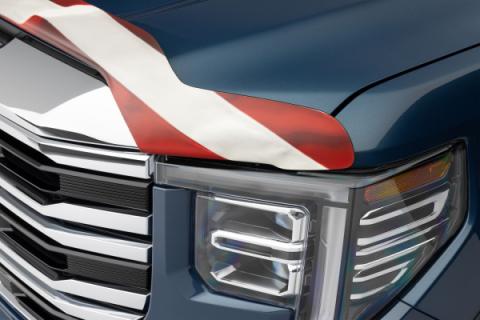 Eagle American Flag Bug Shield For 2008-2010 F-250/F-350 Super Duty One Piece Only Husky Liners