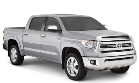 Oe Style Color Matched Silver Sky Metallic 4-Piece Fender Flare Set For 2019-2021 Toyota Tundra, Must Remove Mudflaps Bushwacker