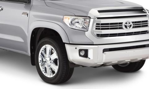 Oe Style Color Matched Silver Sky Metallic 4-Piece Fender Flare Set For 2019-2021 Toyota Tundra, Must Remove Mudflaps Bushwacker