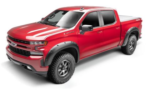 Black Forge Pocket/Rivet Textured Finish 4-Pc Fender Flare Set For 16-22 Toyota Tacoma Bushwacker