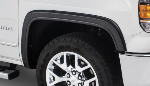 Black OE Style Smooth Finish Front Fender Flares For 2016-2018 GMC Sierra 1500 Bushwacker