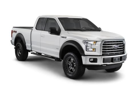 Black Extendafender Style Smooth Finish 4-Piece Fender Flare Set For 2007-2013 GMC Sierra 1500 Fits 69.3 Inch Bed Bushwacker