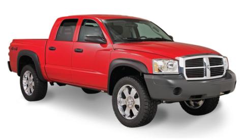 Black Extendafender Style Smooth Finish 4-Piece Fender Flare Set For 1997-2004 Dodge Dakota Bushwacker