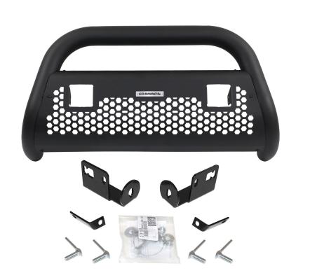 RC2 LR Bull Bar with Mounting Brackets &amp; Two 3 Inch Light Openings Textured Black 2007-2018 Silverado/Sierra 2500 HD/3500 HD Go Rhino