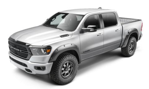 Black Forge Pocket/Rivet Textured Finish 4-Pc Fender Flare Set For 02-08 Dodge Ram 1500 03-09 Dodge Ram 2500/3500 Excludes Dually Bushwacker