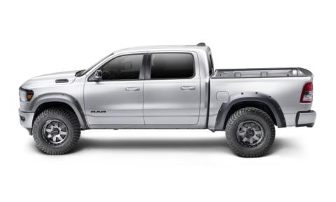 Black Forge Pocket/Rivet Textured Finish 4-Pc Fender Flare Set For 02-08 Dodge Ram 1500 03-09 Dodge Ram 2500/3500 Excludes Dually Bushwacker