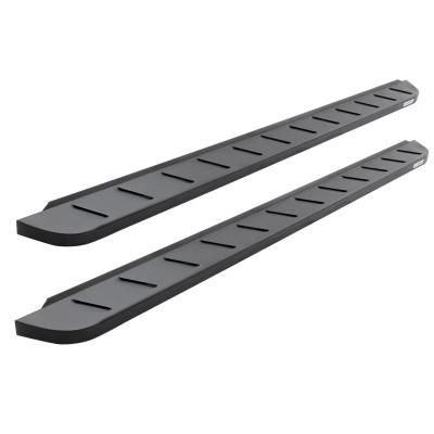 RB10 Running Boards With Mounting Brackets &amp; 2 Pairs of Drop Steps Kit Textured Black 2015-2018 Ram 1500 Go Rhino