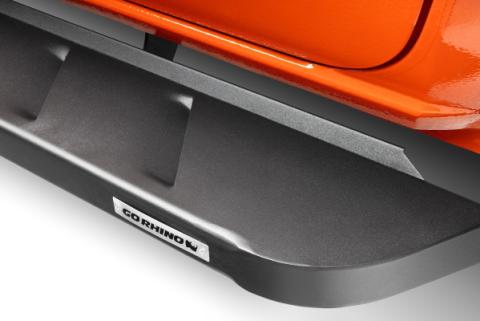 RB10 Running Boards With Mounting Brackets Textured Black 2005-2026 Nissan Frontier Go Rhino