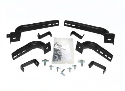 OE Xtreme Side Steps Mounting Brackets Only Textured Black 2013-2018 Toyota RAV4 Go Rhino