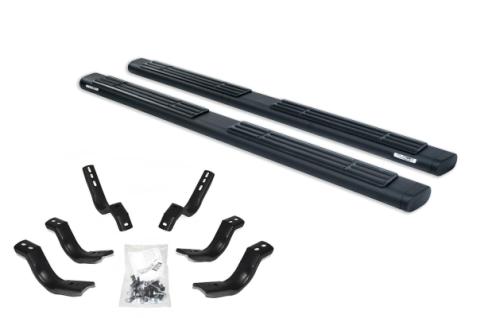 6 Inch OE Xtreme SideSteps With Mounting Bracket Kit Textured Black 2019-2026 Ford Ranger Go Rhino