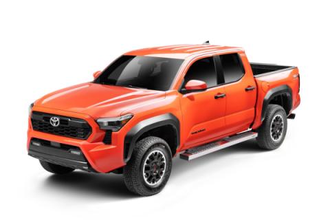 6 Inch OE Xtreme II Side Steps with Mounting Brackets Kit Polished Stainless Steel 2024-2026 Toyota Tacoma Go Rhino