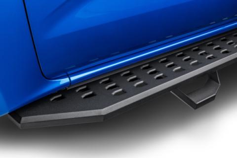 RB20 Running Boards With Mounting Brackets &amp; 2 Pairs of Drop Steps Kit Textured Black 2019-2026 Ford Ranger Go Rhino