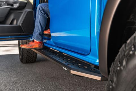 RB20 Running Boards With Mounting Brackets Textured Black 2019-2026 Ford Ranger Go Rhino