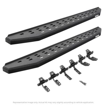 RB20 Running Boards With Mounting Brackets Protective Bedliner Coating 2015-2026 Ford F-150/ F-250/F-350 Extended Cab Go Rhino