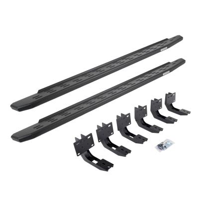 RB30 Running Boards with Mounting Bracket Kit Textured Black 2019-2025 Ram 1500 Extended Cab Go Rhino