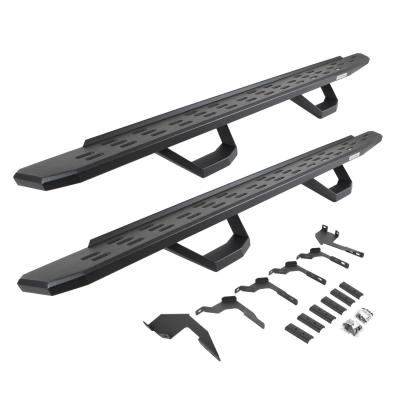 RB30 Running Boards with Mounting Brackets &amp; 2 Pairs of Drops Steps Kit Textured Black 2019-2026 Ford Ranger Go Rhino