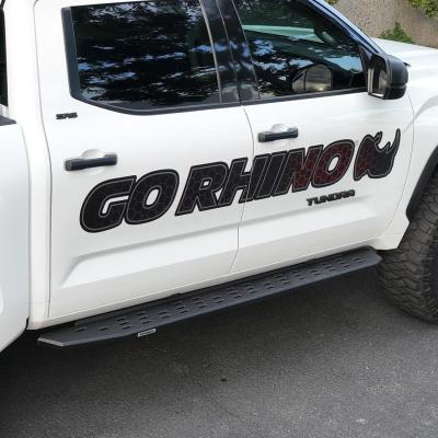 RB30 Running Boards with Mounting Bracket Kit Protective Bedliner Coating 2022-2025 Toyota Tundra Go Rhino