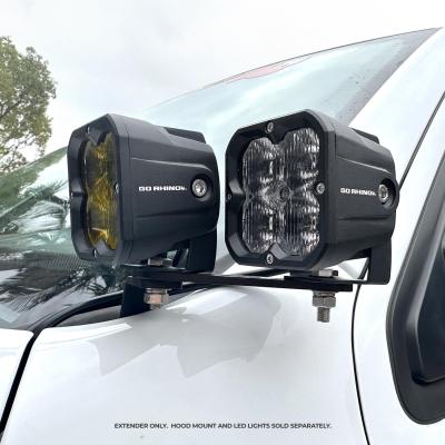 XE Hood Mounts Dogbone Bracket Textured Black 2010-2025 Lexus, Toyota, RAM Go Rhino