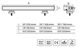 Go Rhino Flash Series Lights 20 Inch Single Multi Function LED Light Bar Black Go Rhino