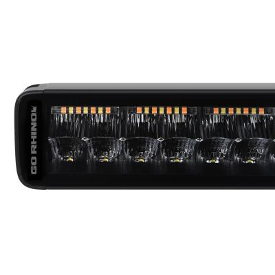 Go Rhino Blackout Combo Series Lights 21.5 Inch Double Row LED Light Bar With Amber Lighting Black Go Rhino