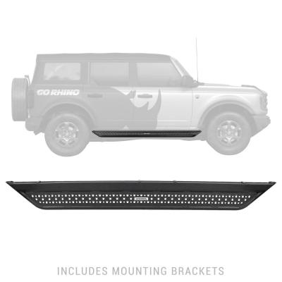Dominator Xtreme D6 SideSteps With Mounting Bracket Kit Textured Black 2022-2026 Ford Maverick Go Rhino