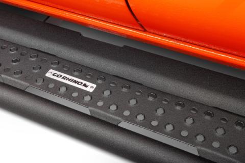 Dominator Xtreme D6 SideSteps With Mounting Bracket Kit Textured Black 2015-2026 Ford F-150 Go Rhino