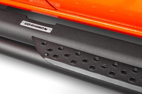 Dominator Xtreme DT Side Steps with Mounting Bracket Kit Textured Black 2021-2025 Ford Bronco 2 Door Go Rhino