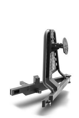 Swing A Way 2 Inch Hitch Mounted Tire Carrier Textured Black Go Rhino