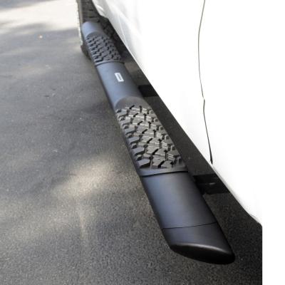 V3 Series Aluminum 5 Inch Elipse Side Steps with Mounting Brackets Textured Black 2019-2026 Silverado/Sierra 1500/2500 HD Go Rhino