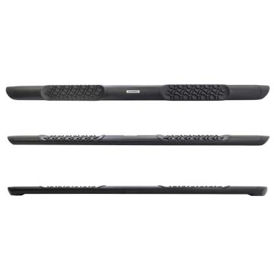 V3 Series Aluminum 5 Inch Elipse Side Steps with Mounting Brackets Textured Black 2009-2014 Dodge Ram 1500 Extended Cab Go Rhino