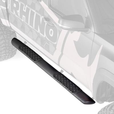 V3 Series Aluminum 5 Inch Elipse Side Steps with Mounting Brackets Textured Black 2015-2018 Ram 1500 Crew Cab Go Rhino