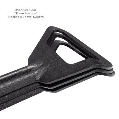 Xventure Gear Spade Stackable Shovel Textured Black Go Rhino