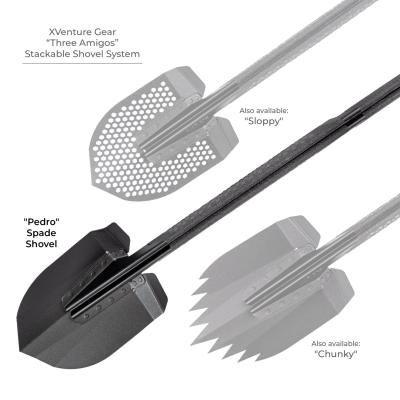 Xventure Gear Spade Stackable Shovel Textured Black Go Rhino