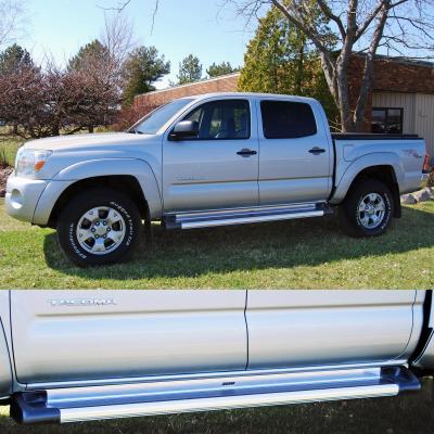Running Board Mounting Bracket Kit For Transender Running Boards 05-17 Toyota Tacoma Double Cab Heavy Gauge Steel Silver Owens Products