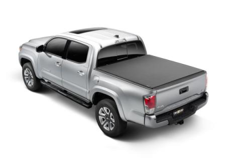Pro X15 Tonneau Cover Black 2007-2021 Toyota Tundra 8 Foot Bed with Deck Rail System Truxedo