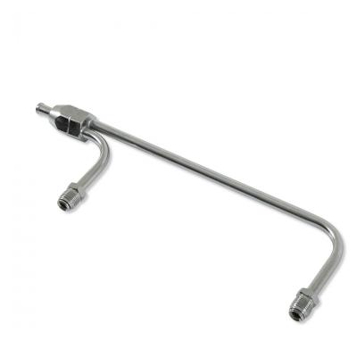 Fuel Line 3/8 Inch Dual Inlet Chrome Fits Holley 4160 Style Carburetors with 8-21/32 Inch centers Mr Gasket