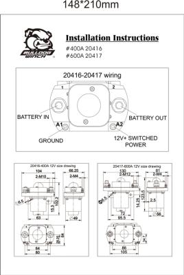 Solenoid 400 Amp Bulldog Winch