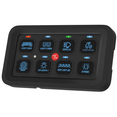 8-Gang Switch Panel with Under Hood Control Unit Bulldog Winch