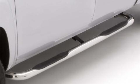 3 Inch Round Bent Nerf Bars Polished Stainless 2002-2008 Dodge Ram 1500 Quad Cab Lund