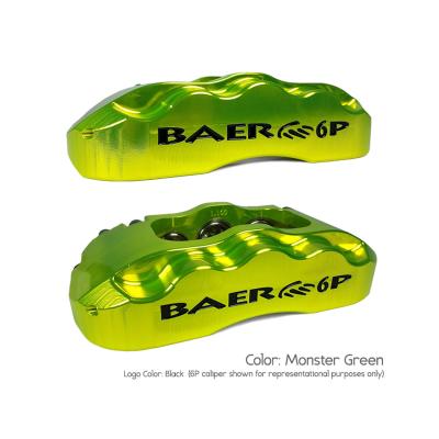 Track4 Brake System Front 60-87 Chevy/GMC 2WD 1/2 Ton Trucks W/Cpp Nodular Iron 2.5 Inch Drop Spindle (5 Lug 5X5 Inch BC) Monster Green W/Cpp 2.5 Inch Drop Modular Spindle (5 Lug 5X5Bc) Baer Brakes